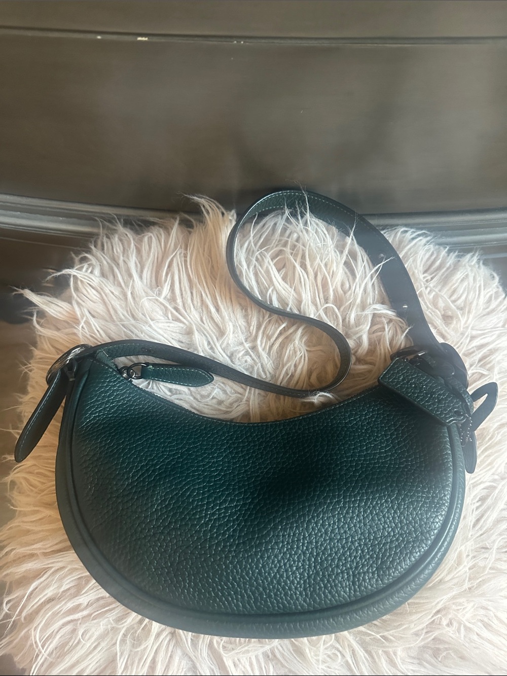 Coach Pebbled Half-Moon Shoulder Bag - Picture 3 of 6